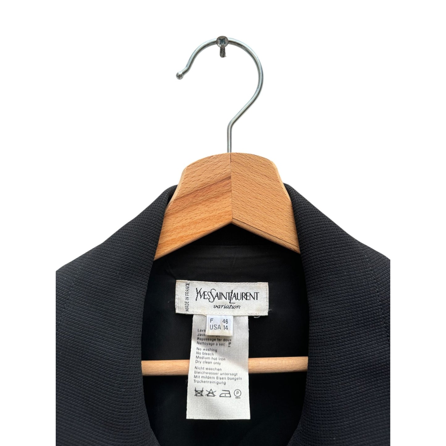 Black Wool Blouse Shirt