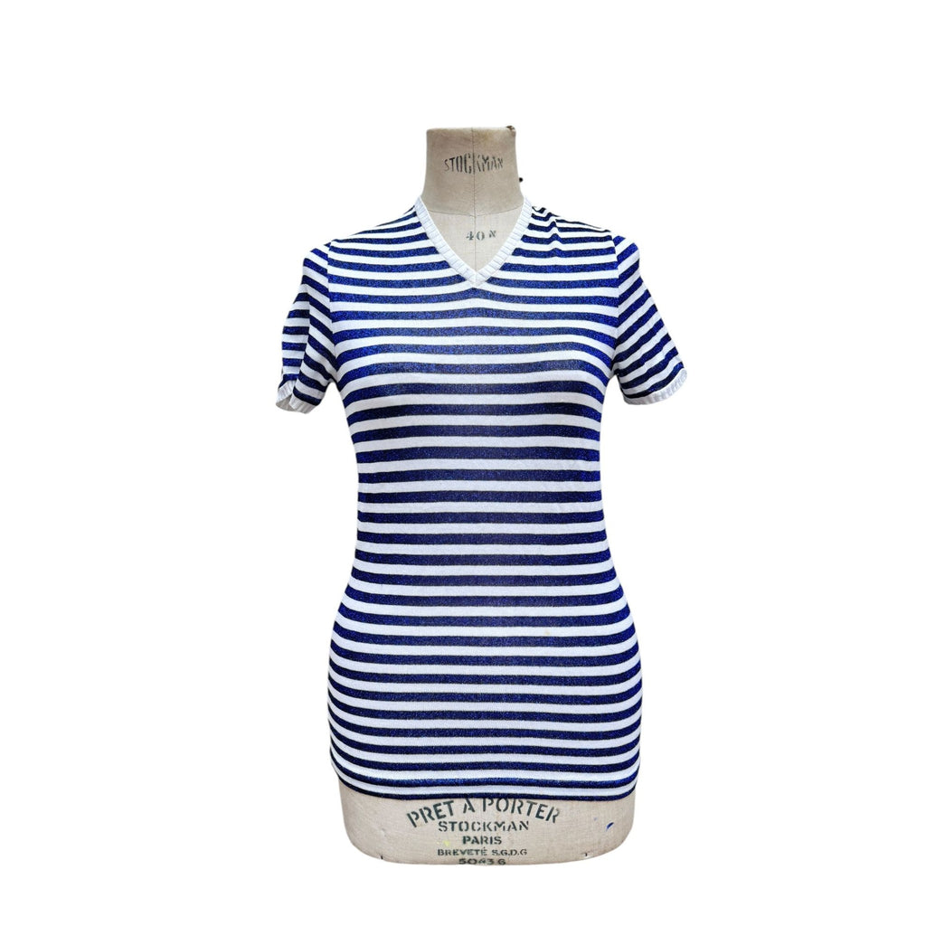 White Navy striped t-shirt