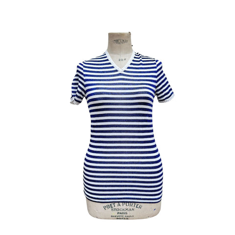 White Navy striped t-shirt