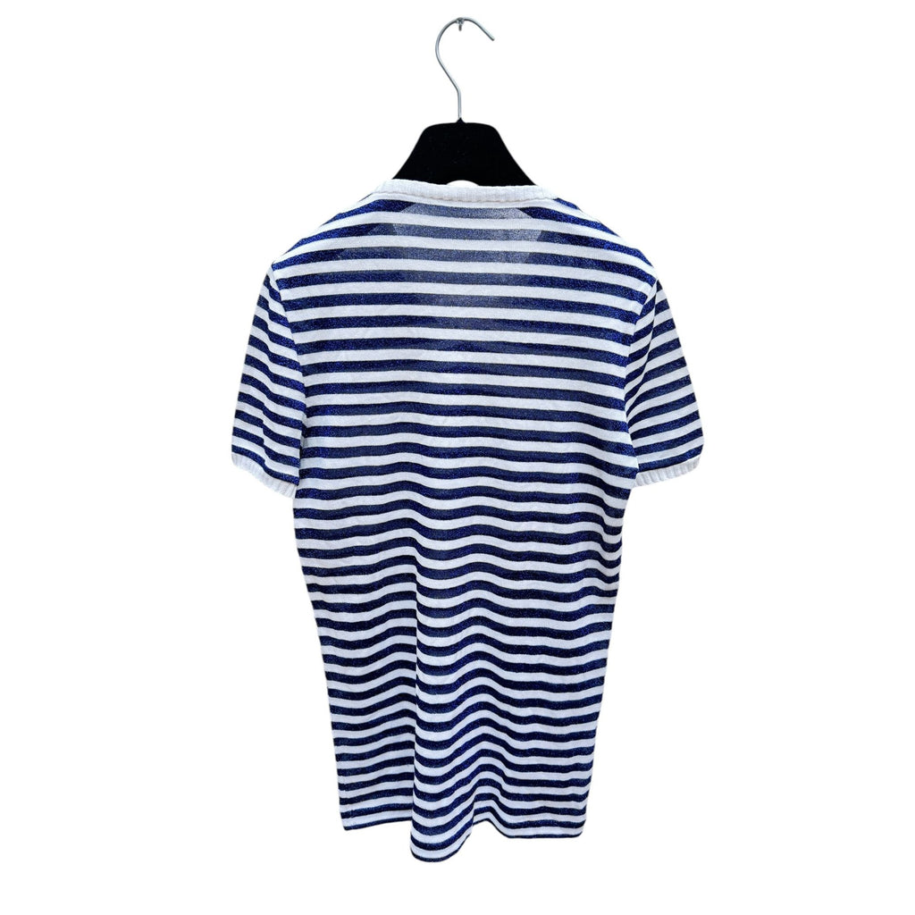 White Navy striped t-shirt