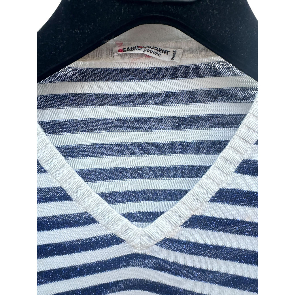 White Navy striped t-shirt