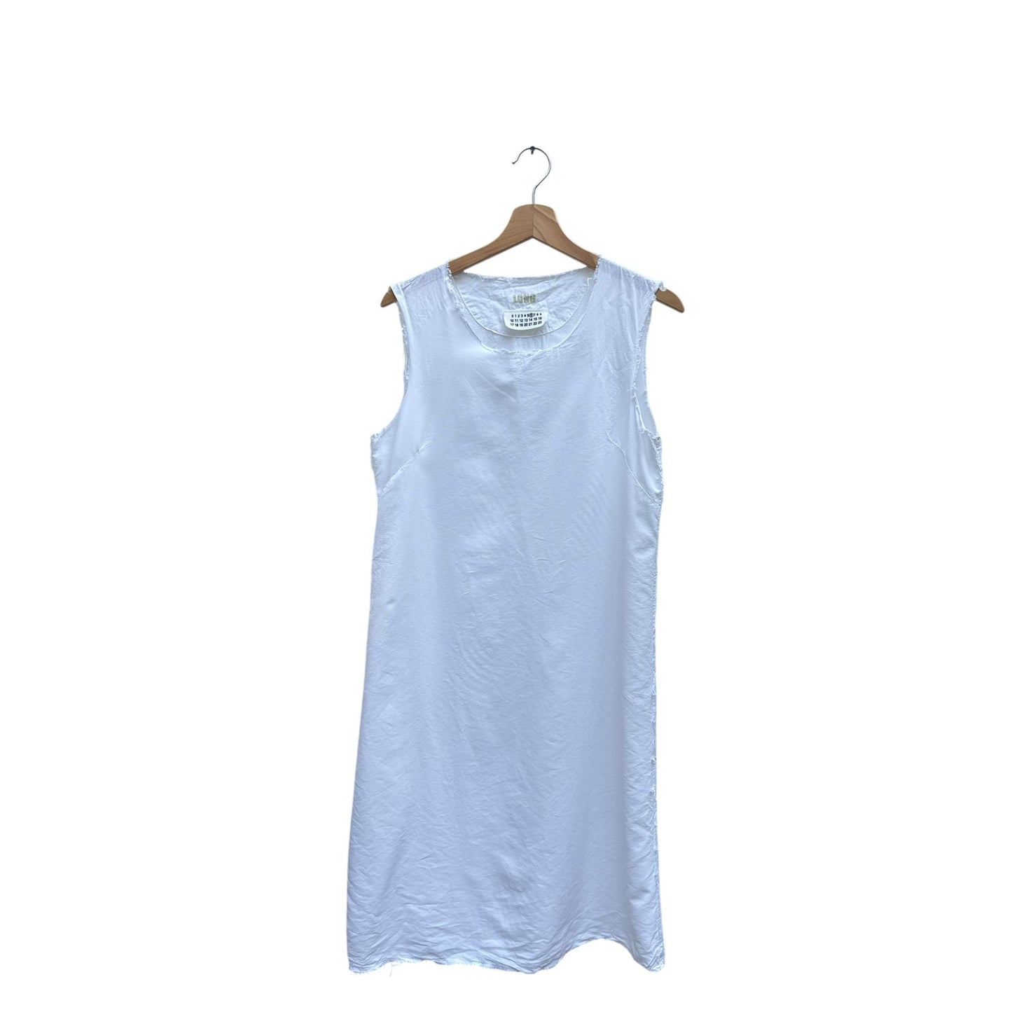 SS 2002 White Dress with Raw Edges