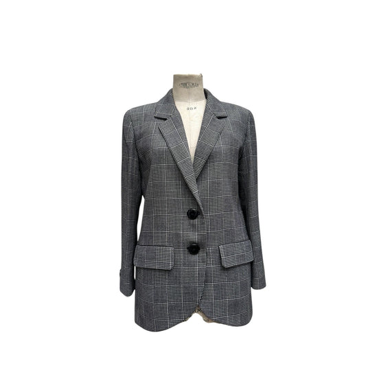 FW 1994 Grey Wool Checkered Blazer Jacket