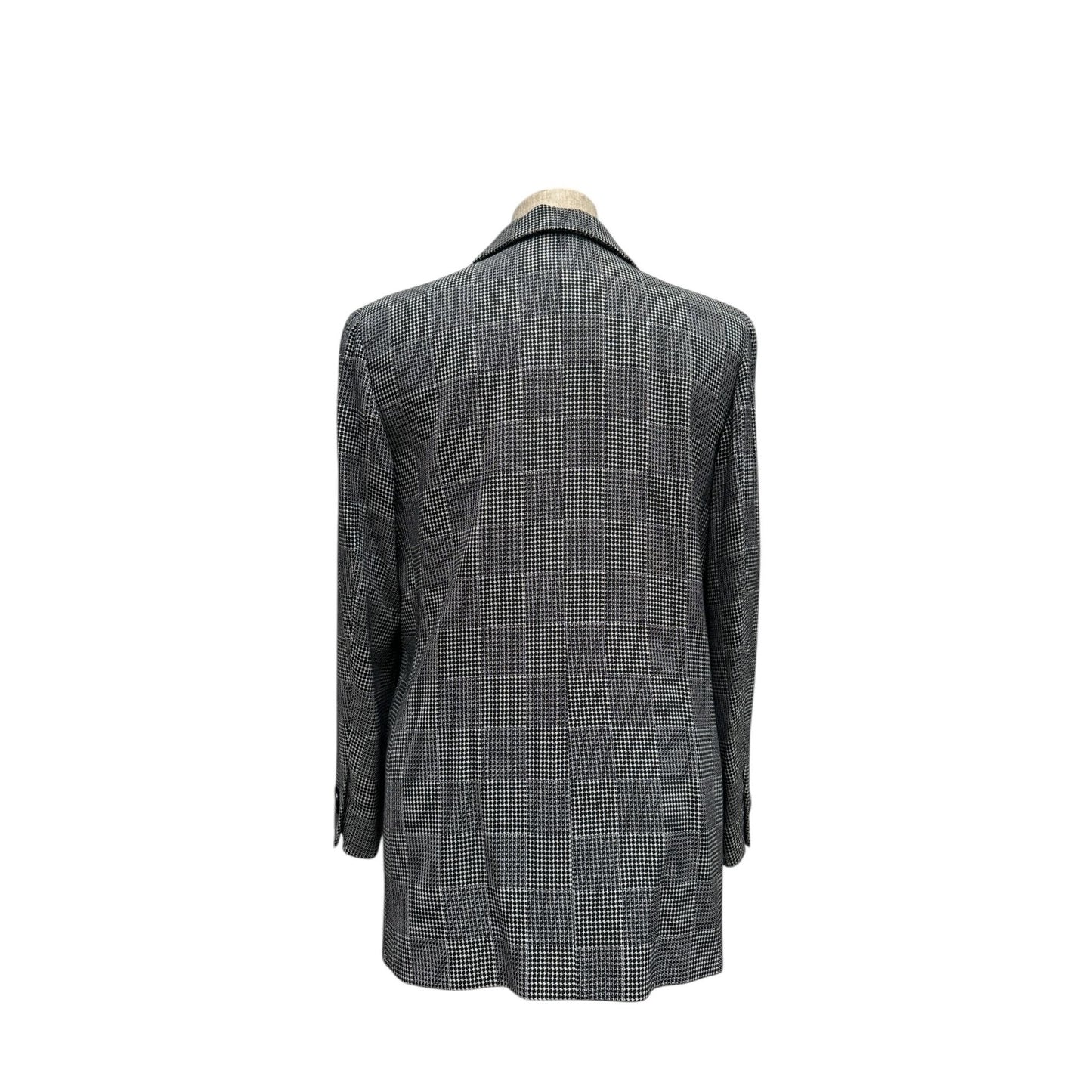 FW 1994 Grey Wool Checkered Blazer Jacket