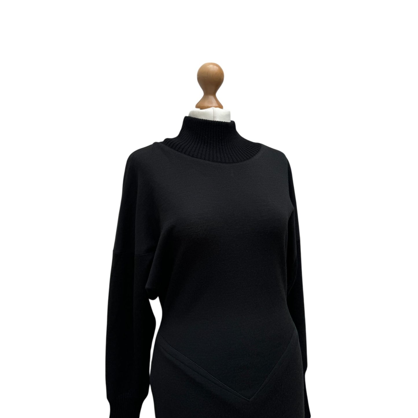 Vintage Black Wool Dress