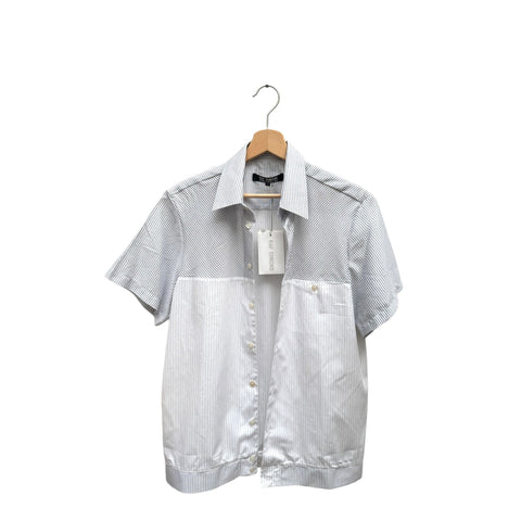 Spring Summer 2007 White Grey Short Sleeves Shirt