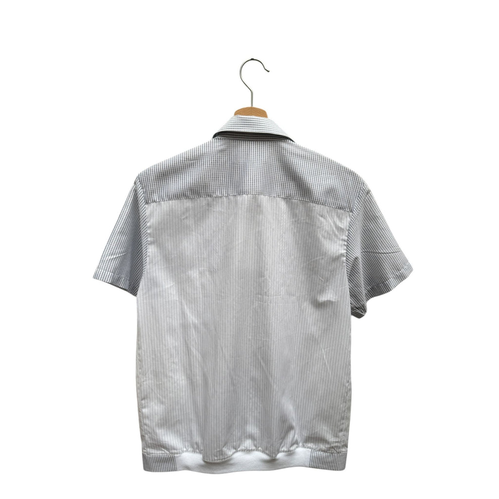 Spring Summer 2007 White Grey Short Sleeves Shirt