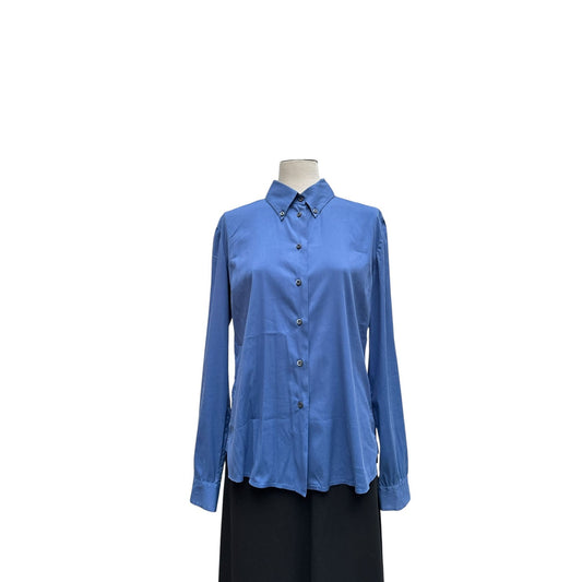 Blue Open-Back Shirt