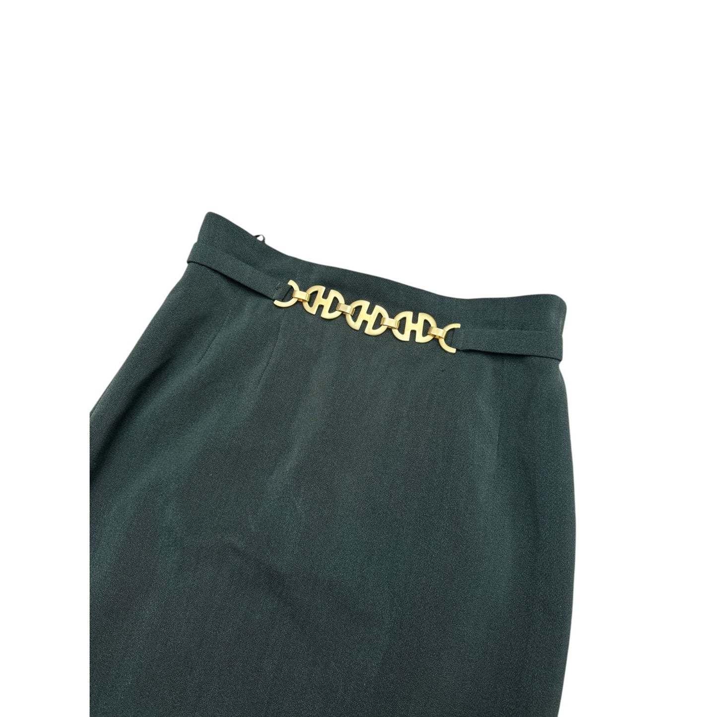 Kaki Wool Skirt