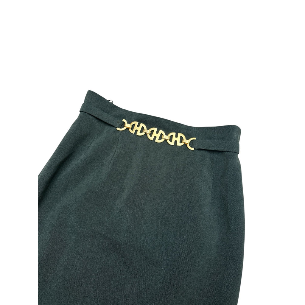 Kaki Wool Skirt