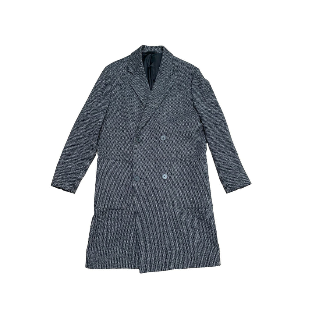 Grey Wool Double Breasted Coat