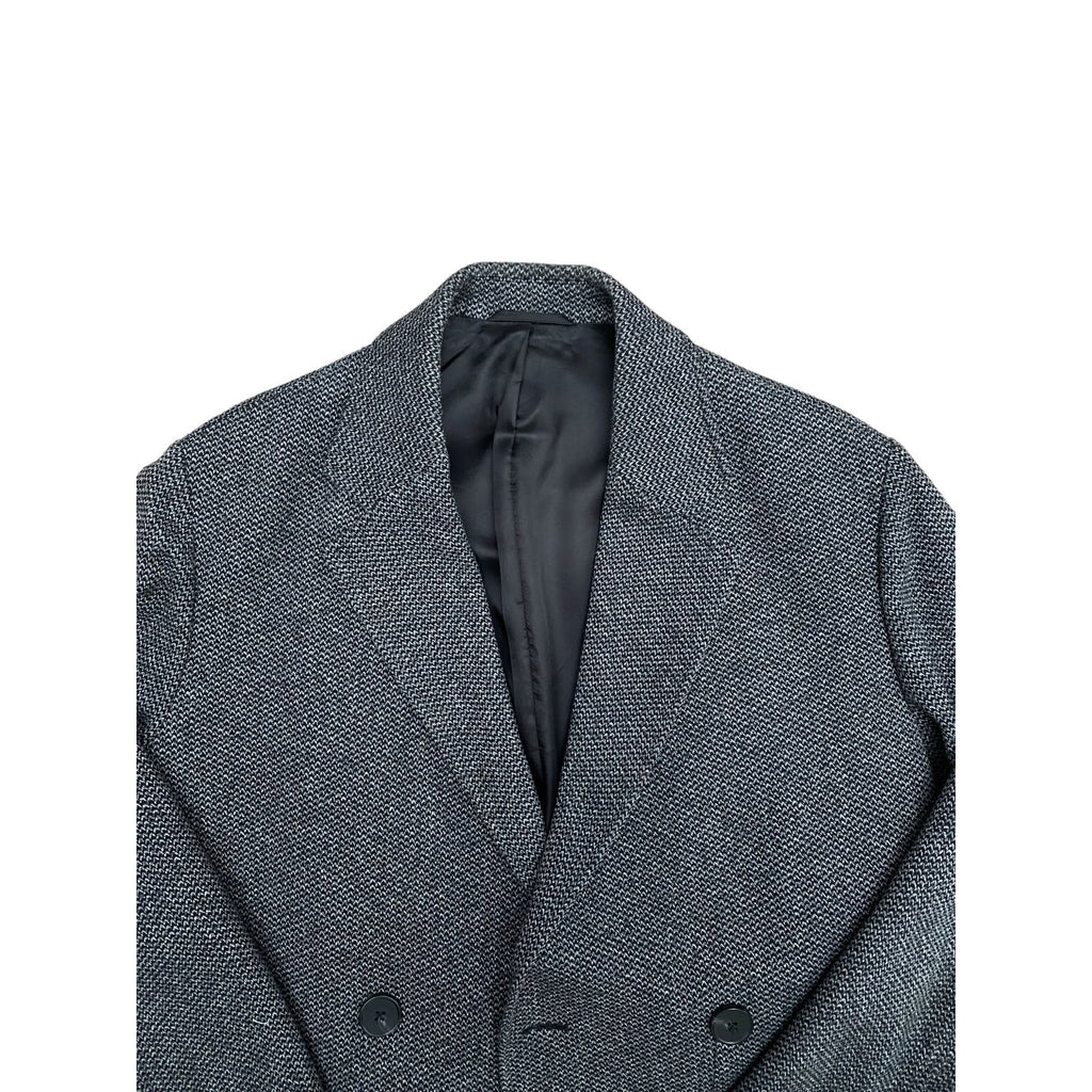 Grey Wool Double Breasted Coat