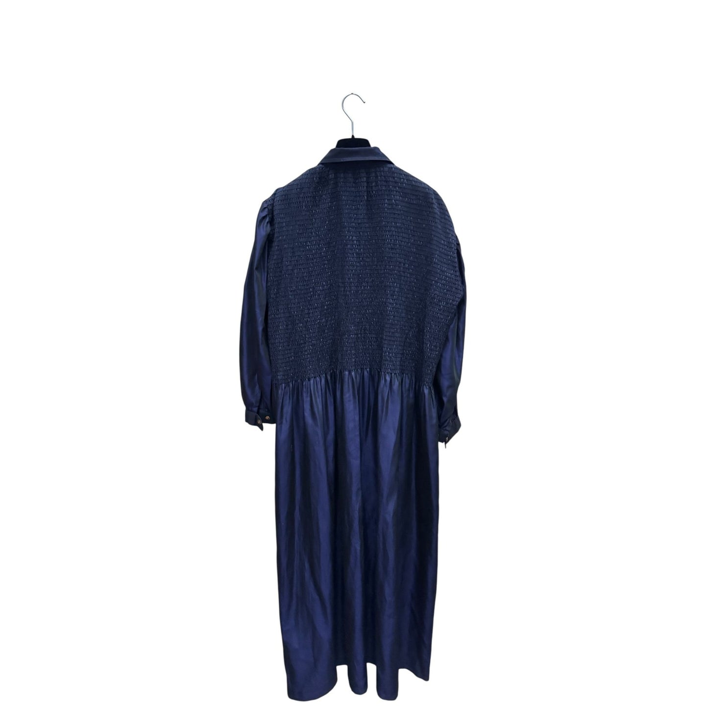 Vintage Navy Silk Maxi Dress