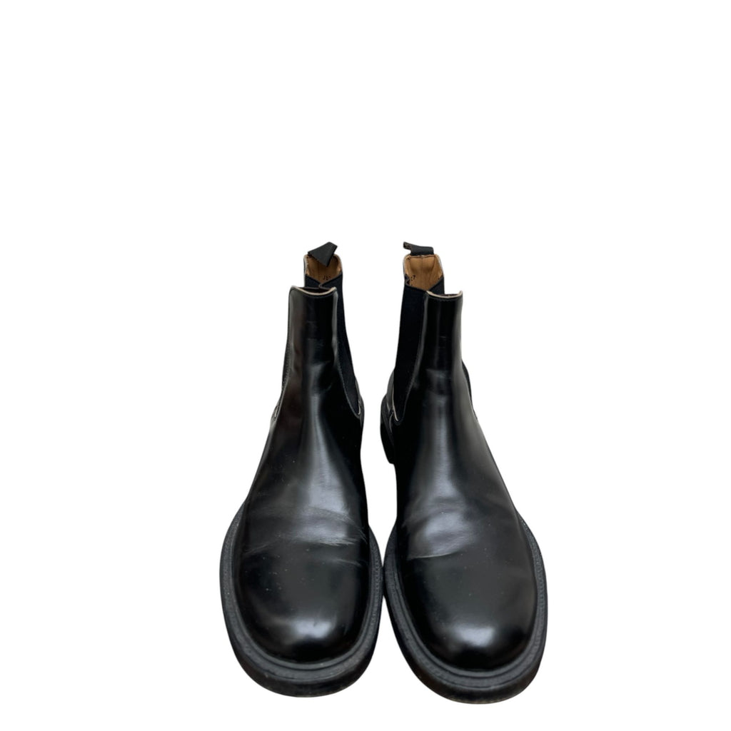 Black Leather Chelsea Boots