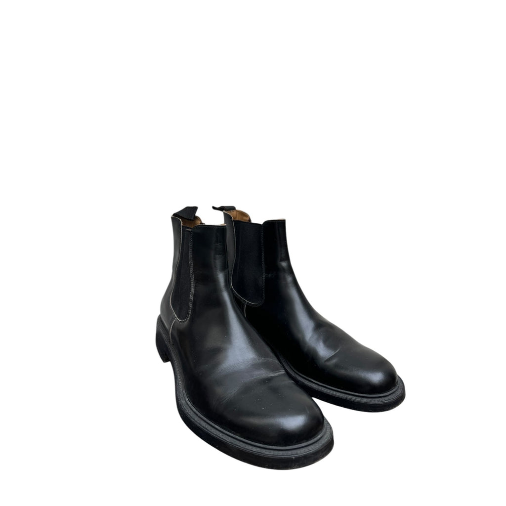 Black Leather Chelsea Boots