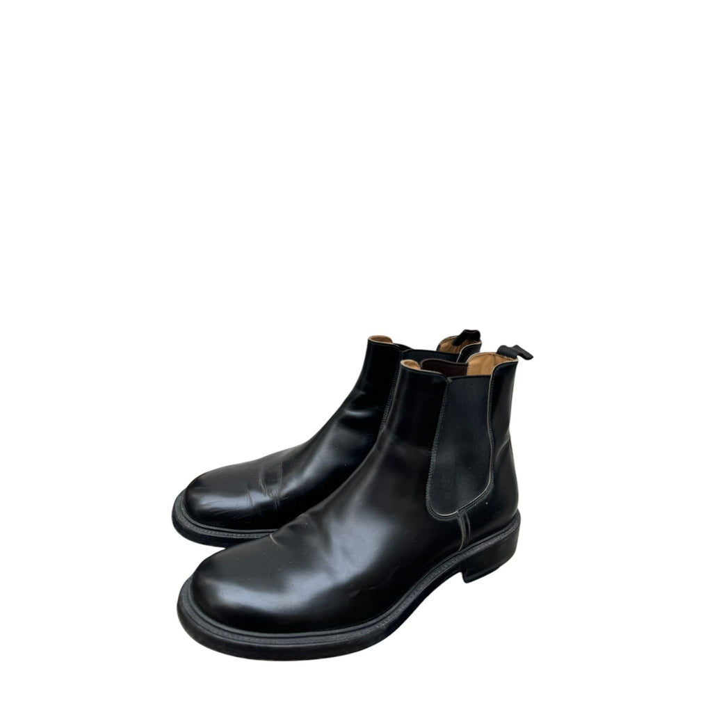 Black Leather Chelsea Boots