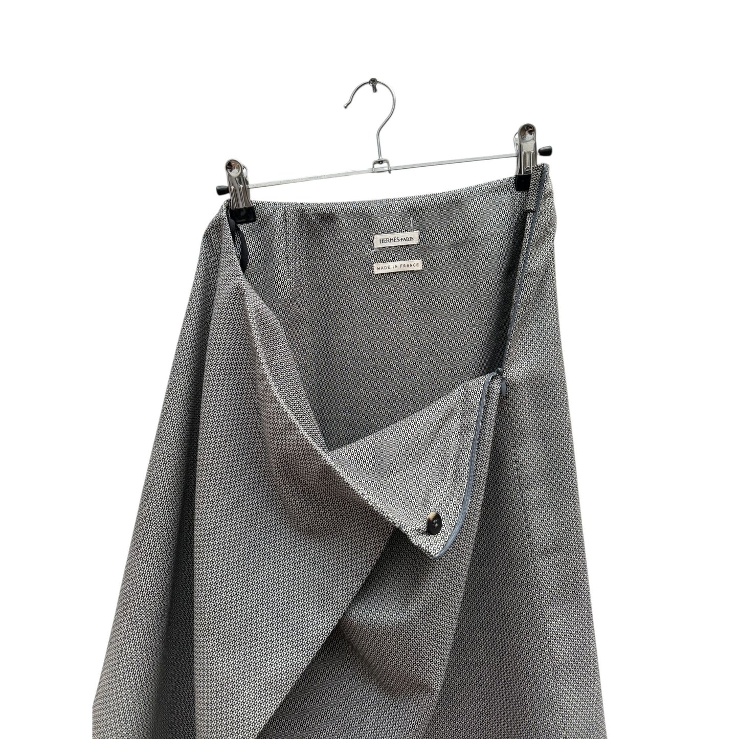 Grey “H” Monogram Wrap Skirt