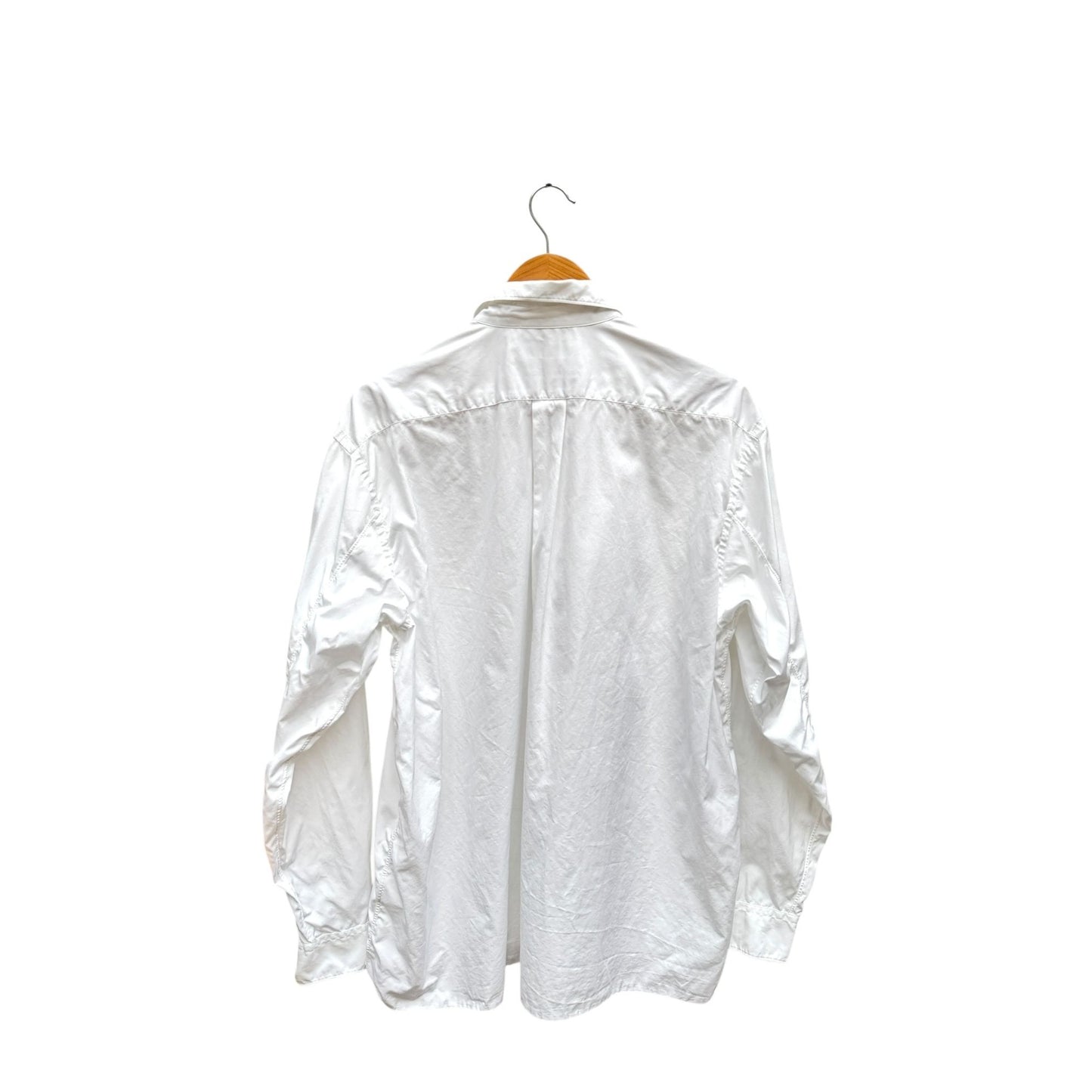 White Paneled Cotton Shirt 