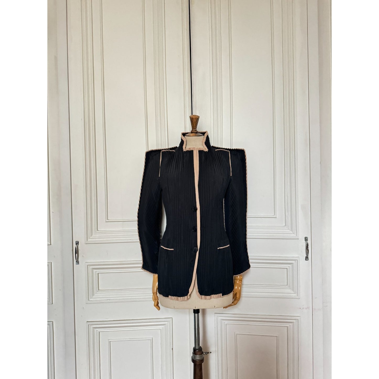 Rare Black Pleated Jacket 