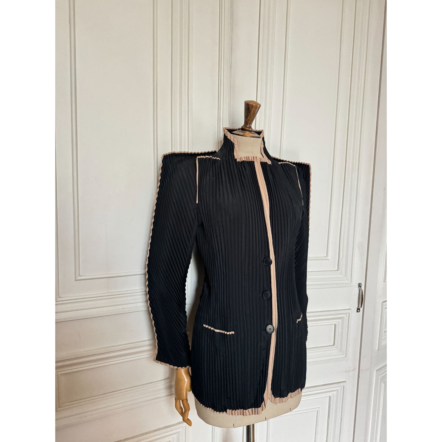 Rare Black Pleated Jacket 