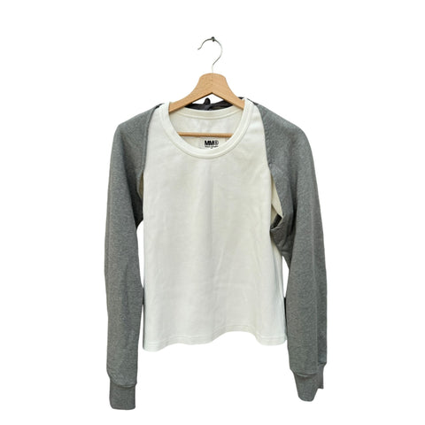 Grey White Fusion T-shirt + Sweater