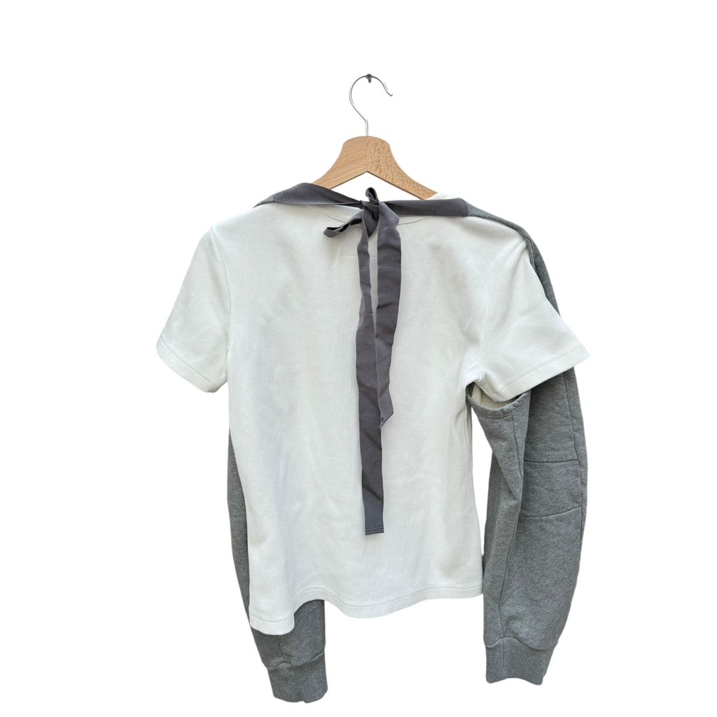 Grey White Fusion T-shirt + Sweater