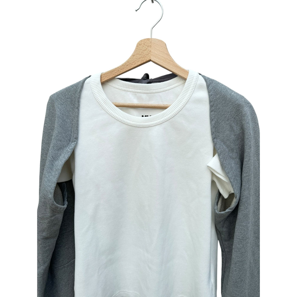 Grey White Fusion T-shirt + Sweater