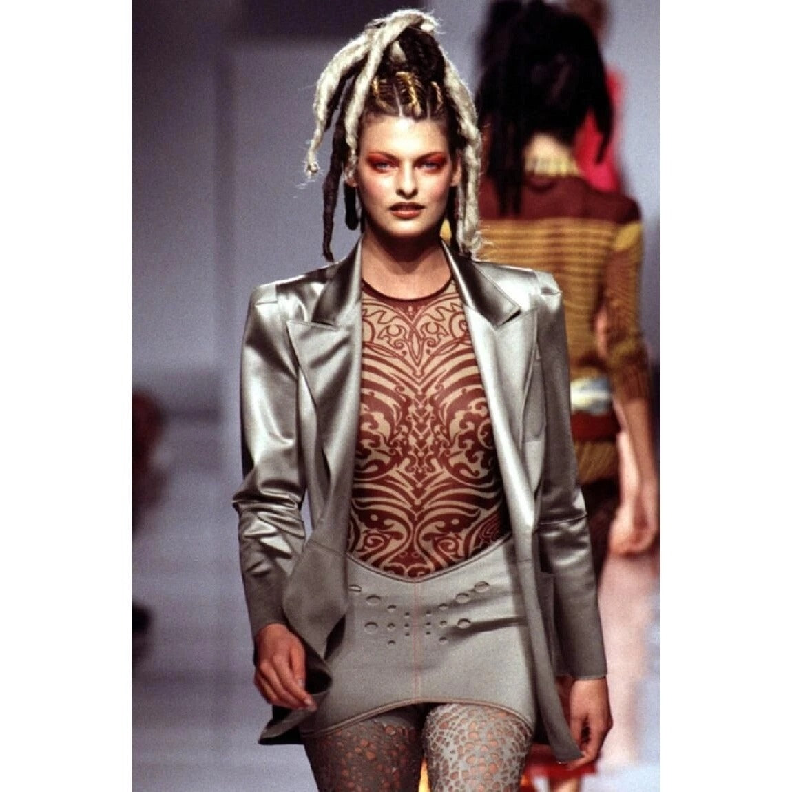 1996 Tribal Print Top & Cropped Pants Set