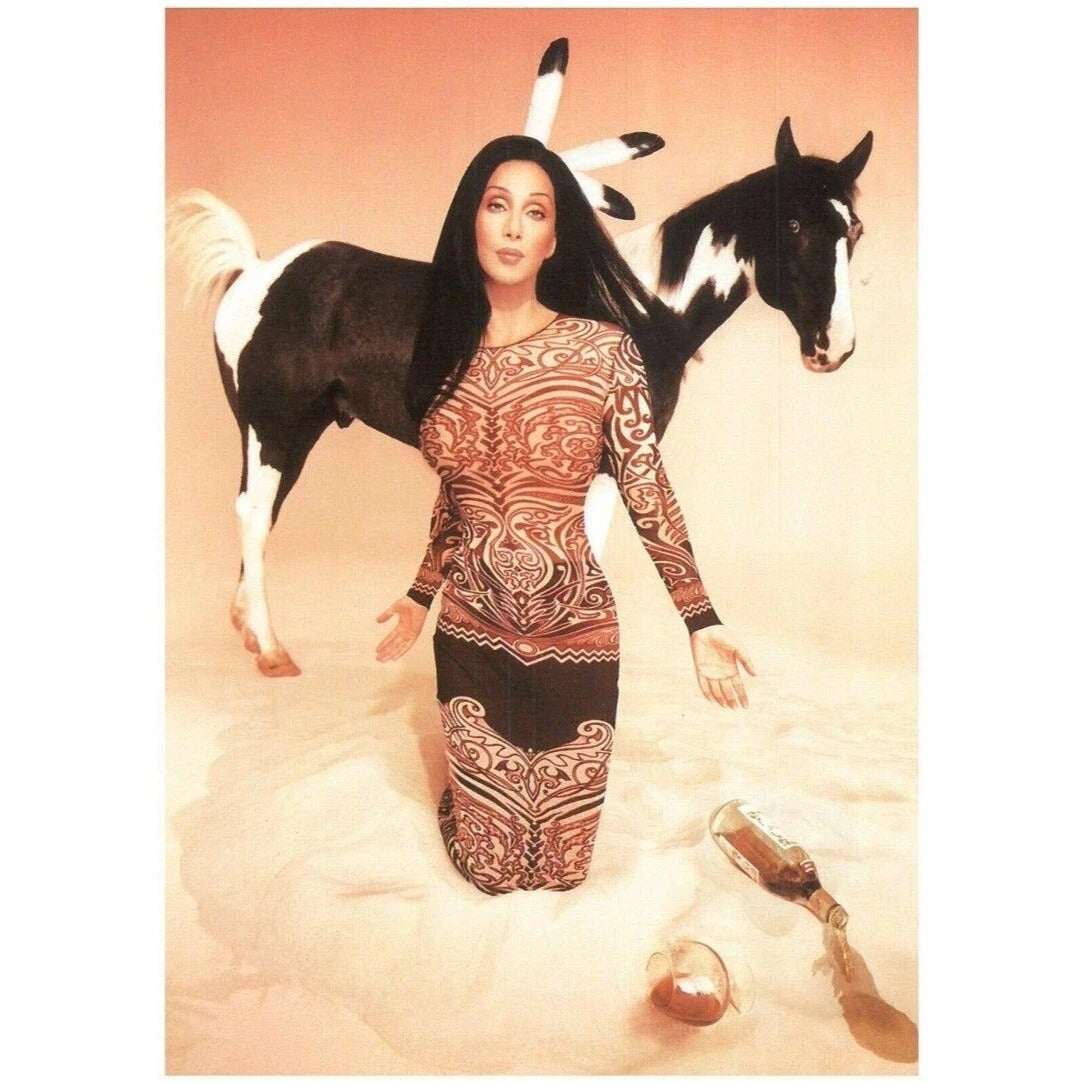 1996 Tribal Print Top & Cropped Pants Set