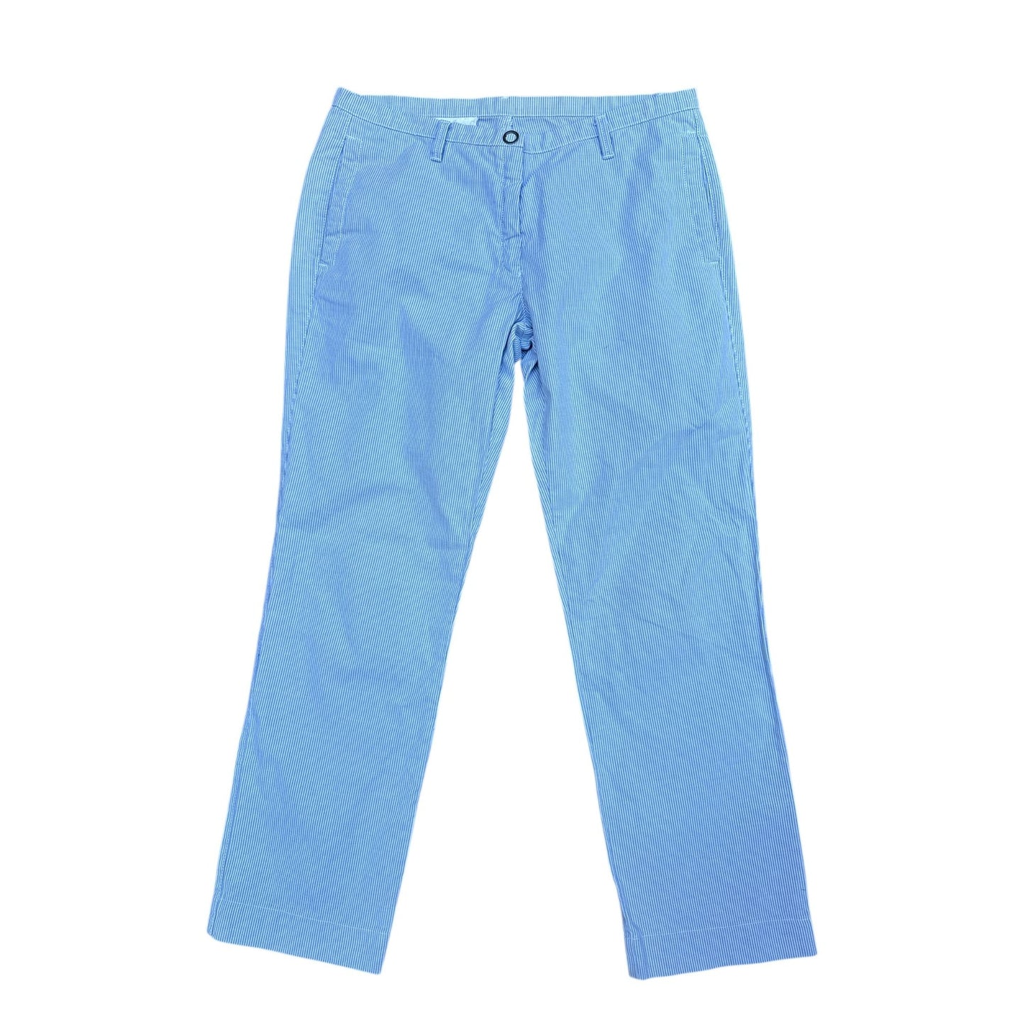 SS 2006 Blue & White Striped Straight-Leg Pants