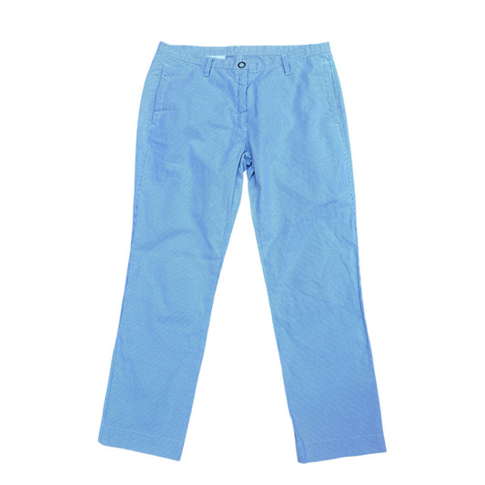 SS 2006 Blue & White Striped Straight-Leg Pants