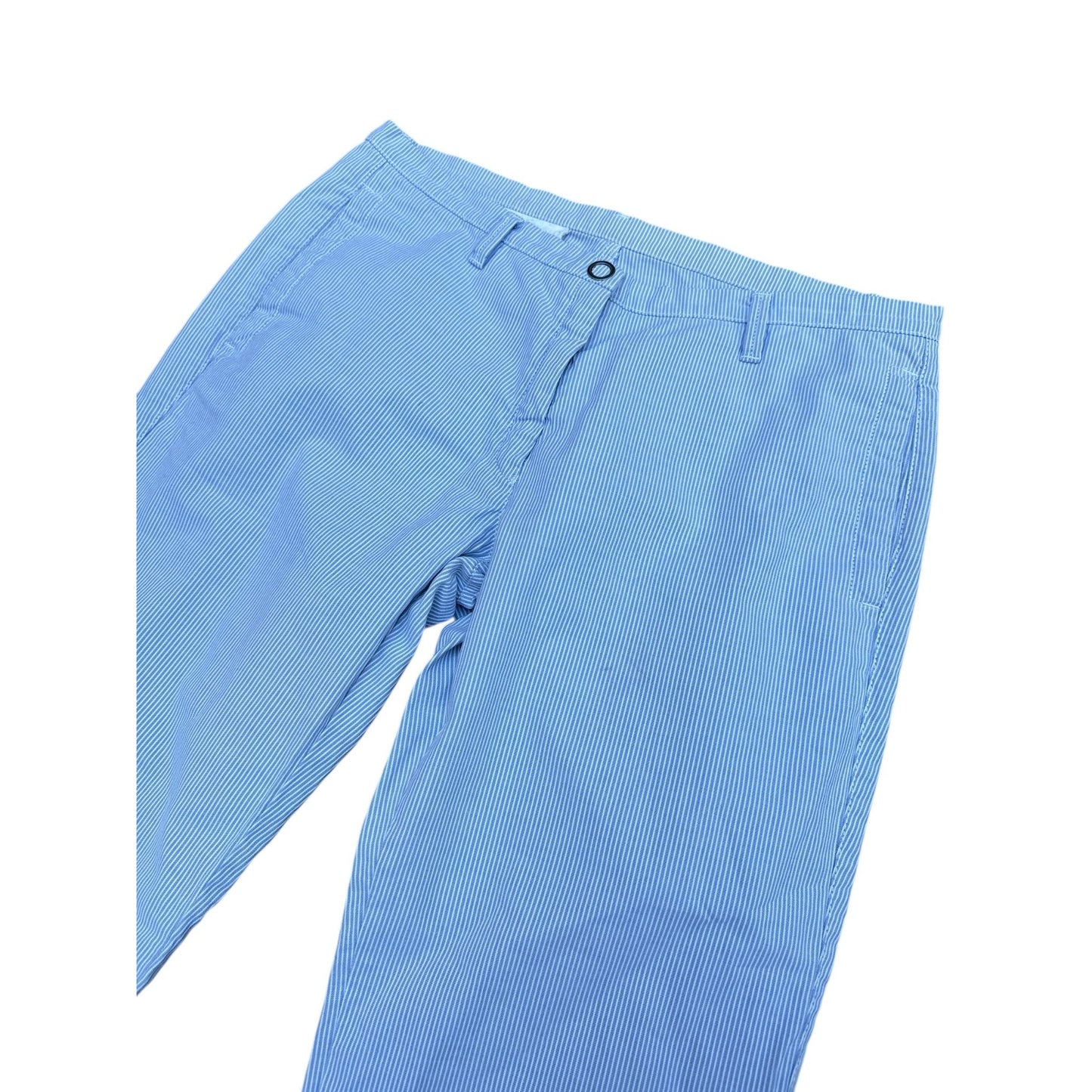 SS 2006 Blue & White Striped Straight-Leg Pants