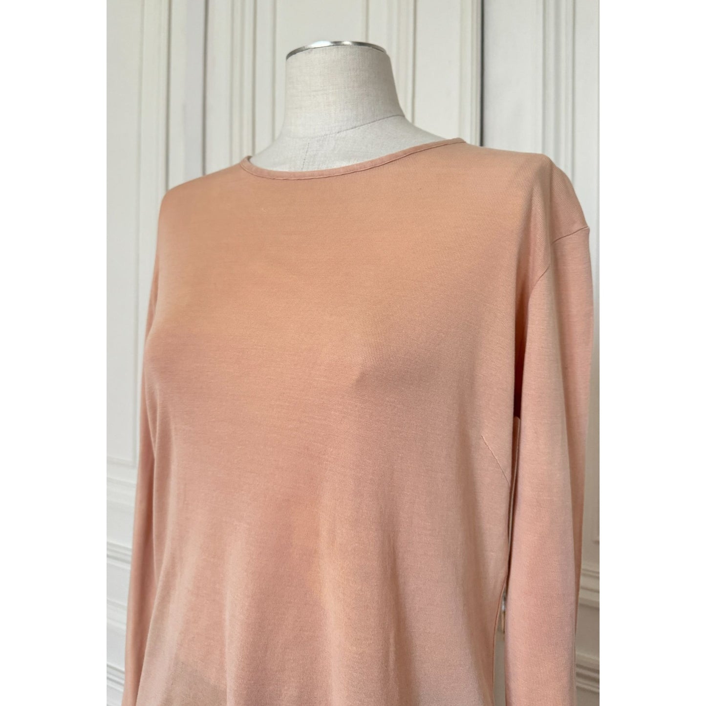 Martin Margiela 1990s Nude Cotton Long Sleeve Top Size M