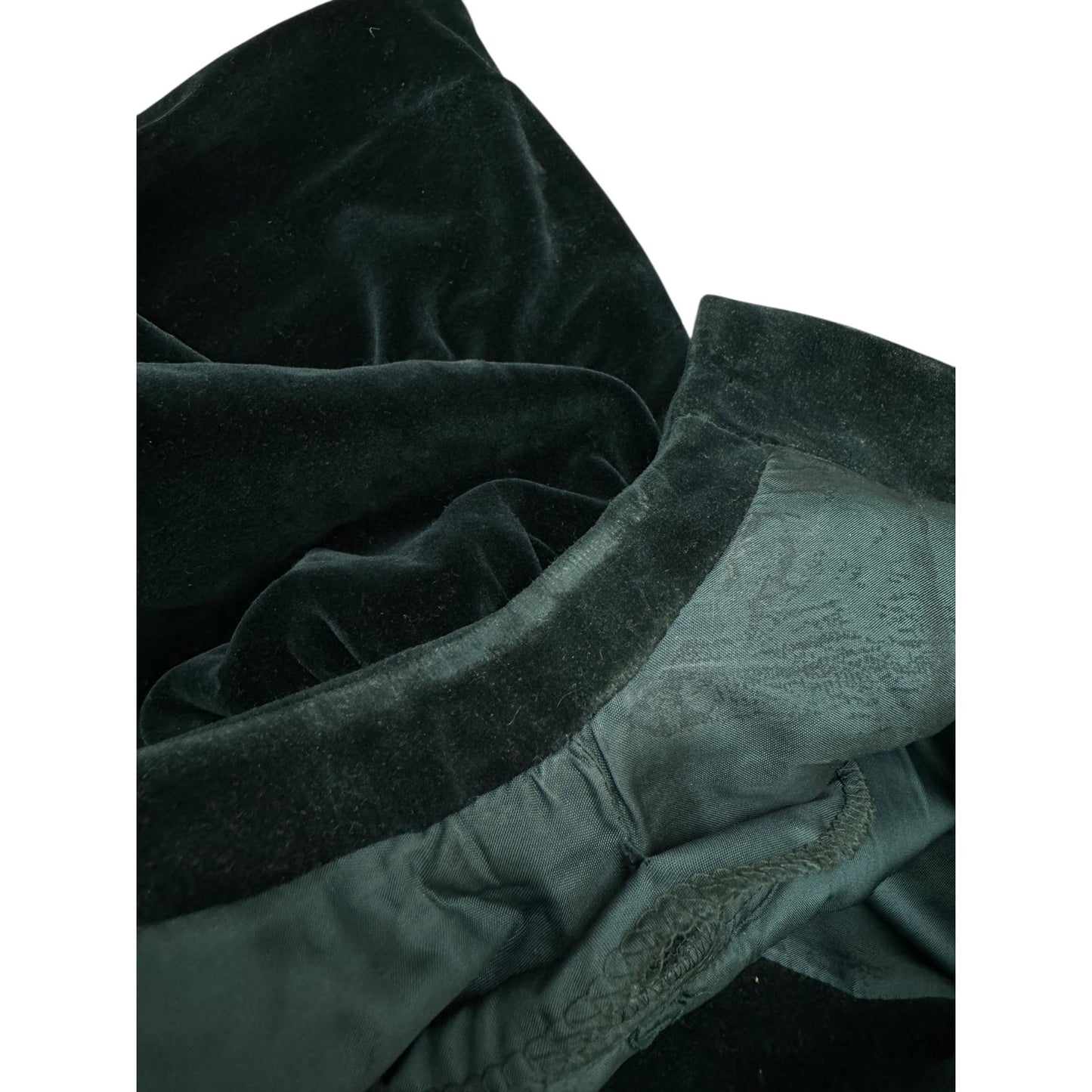 1980s Emerald Green Velvet Dress Size 38 / M