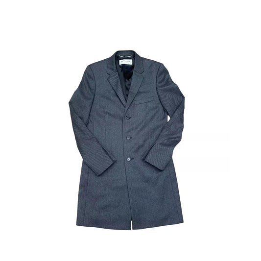 FW 2017 Grey Wool Chesterfield Coat