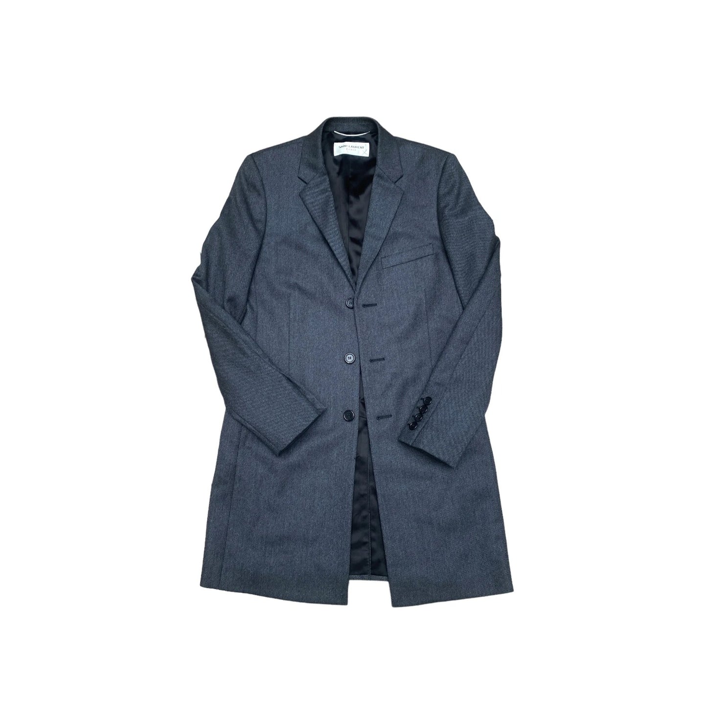 FW 2017 Grey Wool Chesterfield Coat