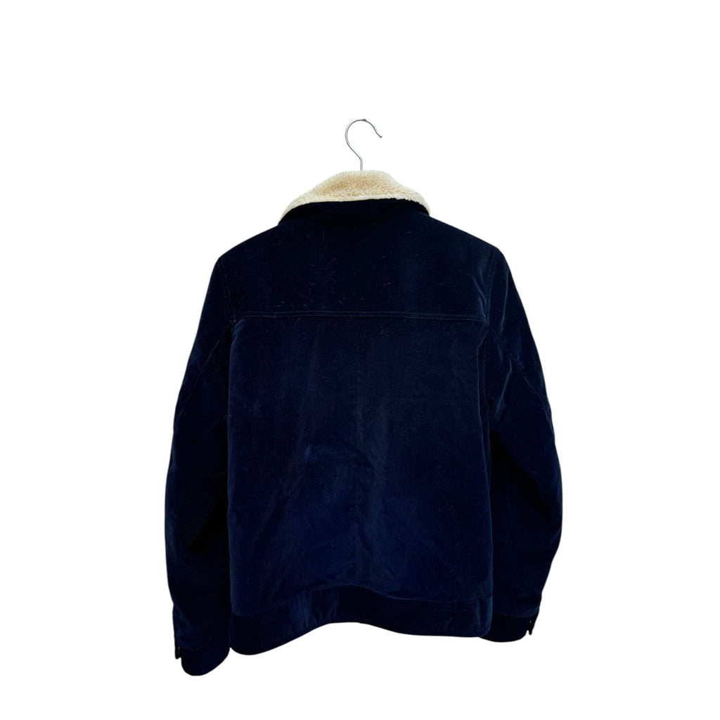 Dark Navy Corduroy Shearling Jacket