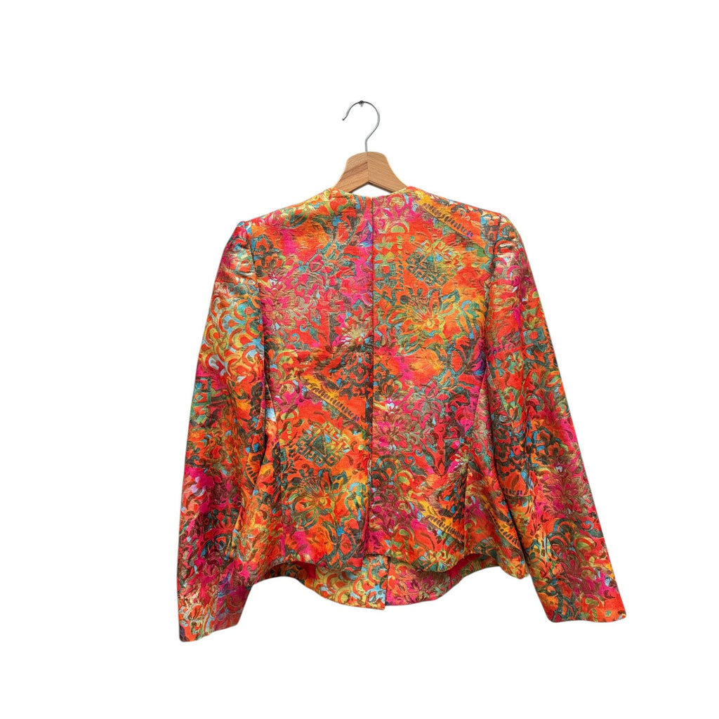 1980s Colorful Silk Blazer Jacket