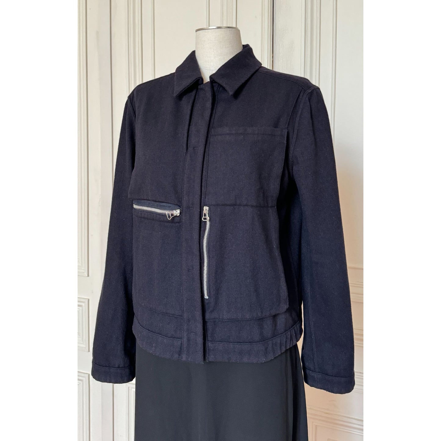 FW 2000 Navy Wool Reversible Jacket