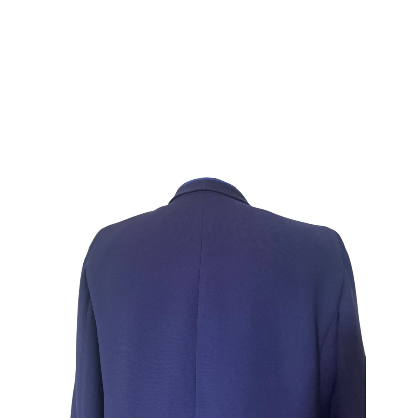Navy Wool Blazer with Contrasting Lapel