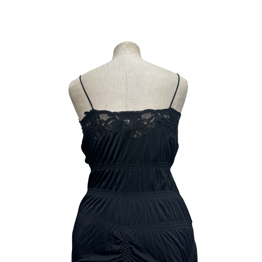 Rare 1990s Black Sculptural draped Dress