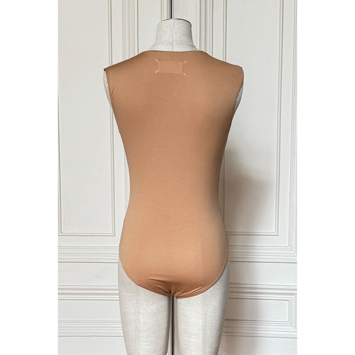 Spring 2008 Nude Cotton Bodysuit  Size IT 42 fits XXS to S
