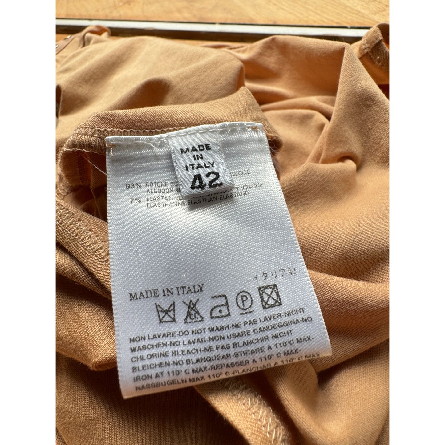 Spring 2008 Nude Cotton Bodysuit  Size IT 42 fits XXS to S