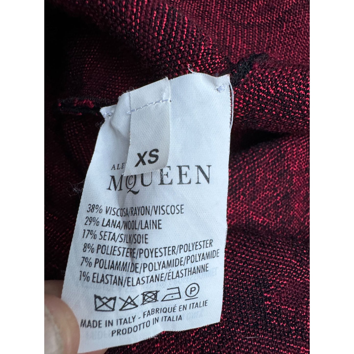 2000s Red &amp; Black Floral Knit Dress