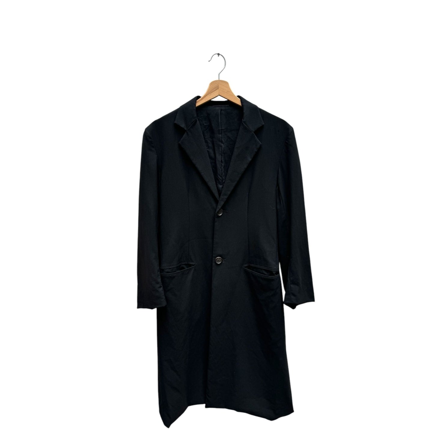 Spring Summer Black Wool Coat
