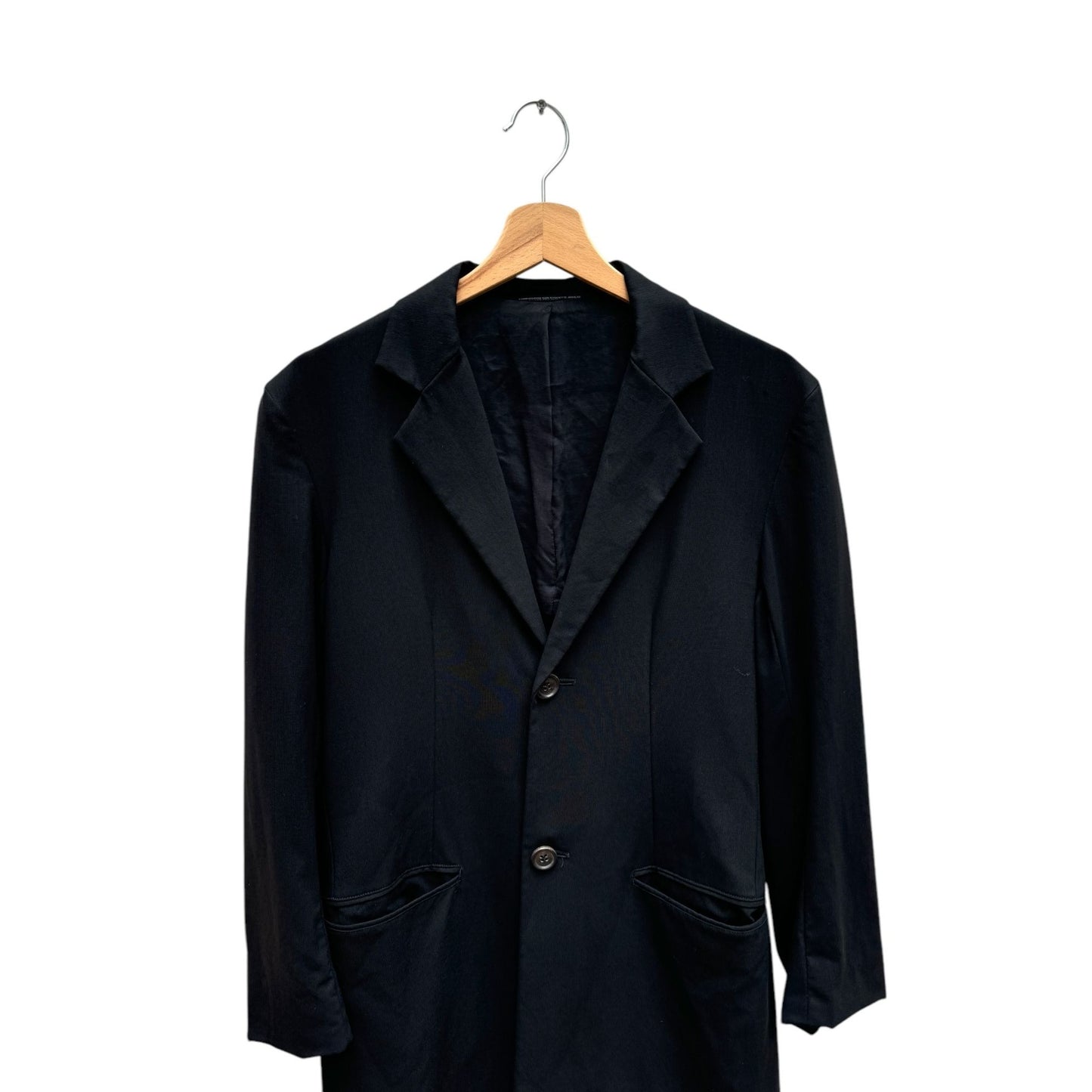 Spring Summer Black Wool Coat