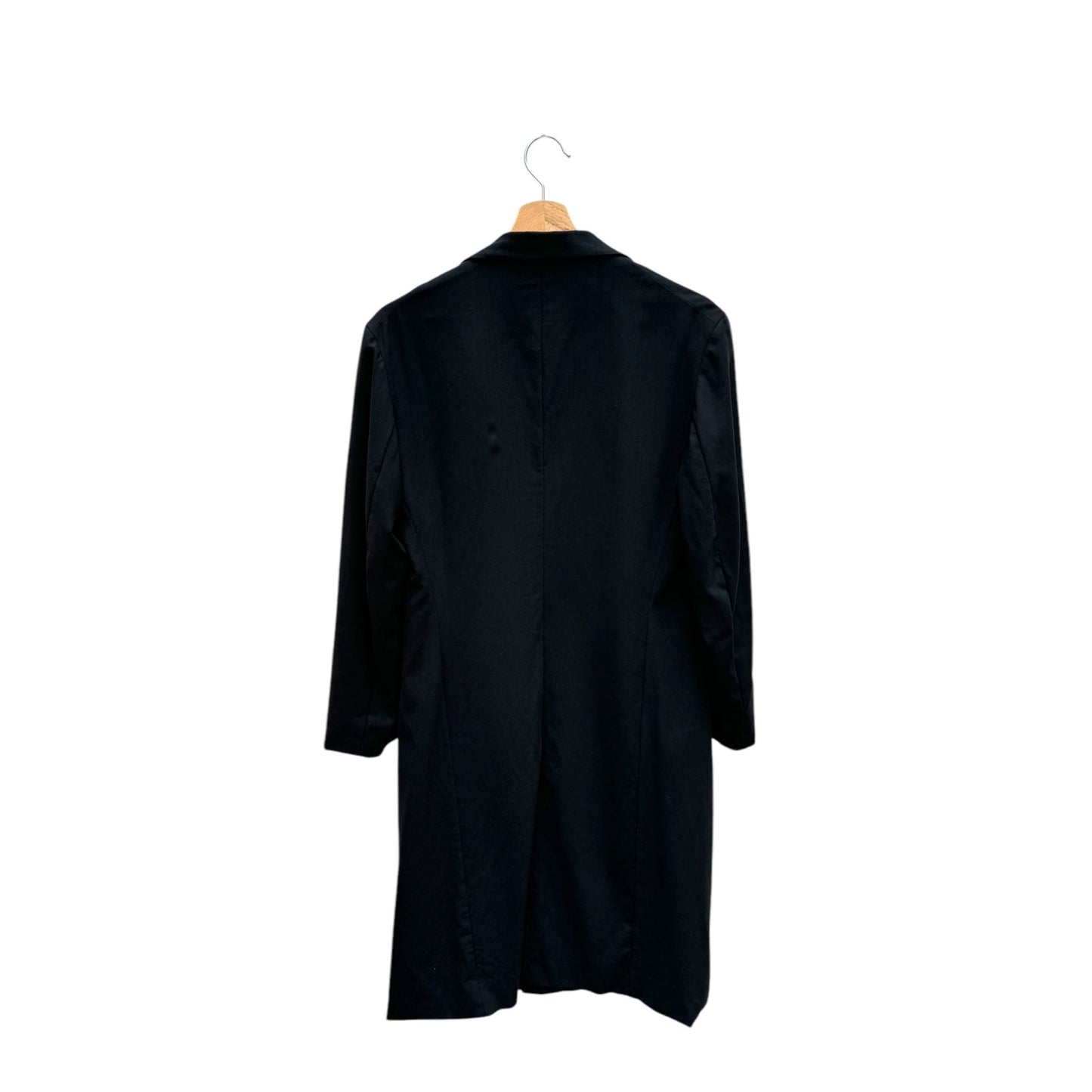 Spring Summer Black Wool Coat
