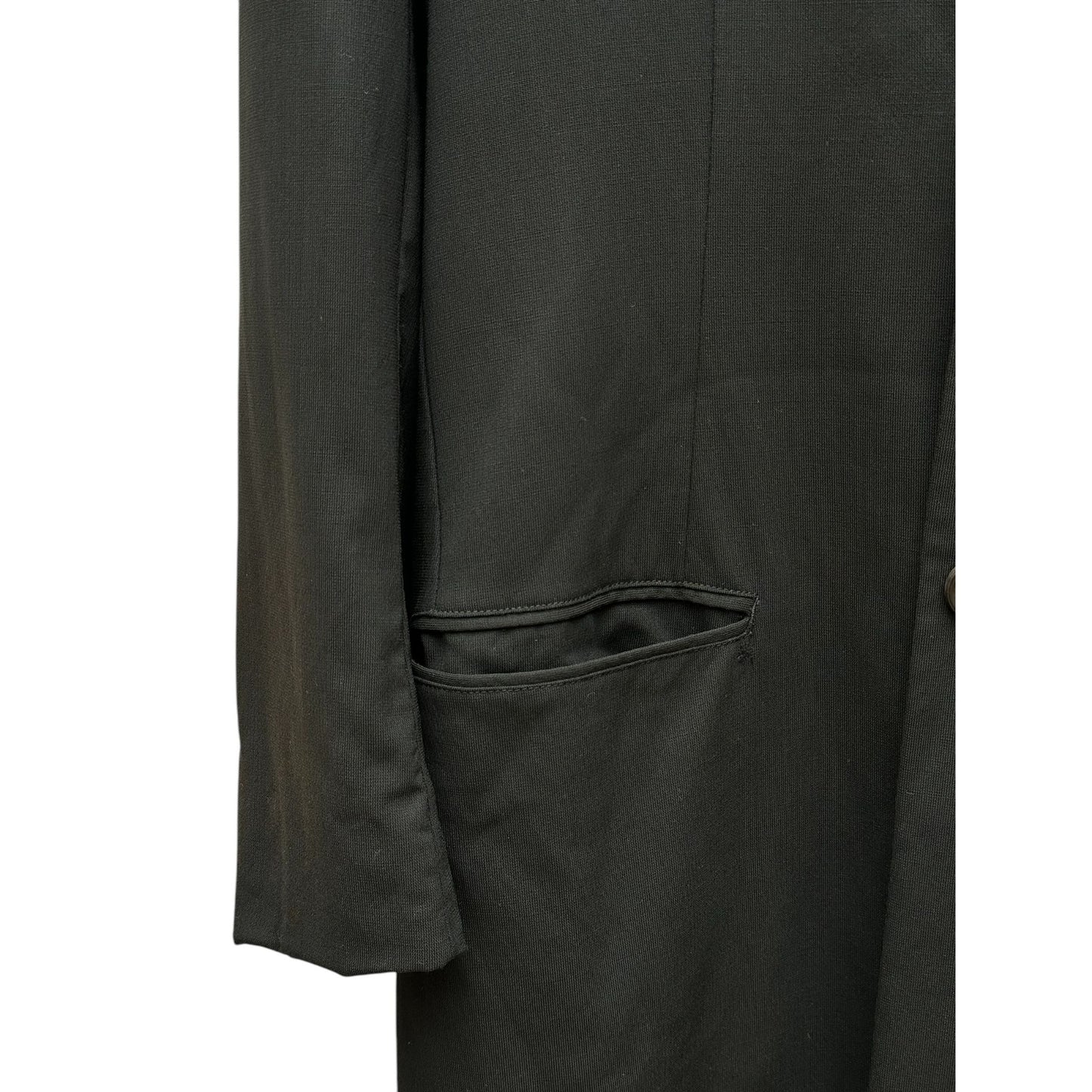 Spring Summer Black Wool Coat