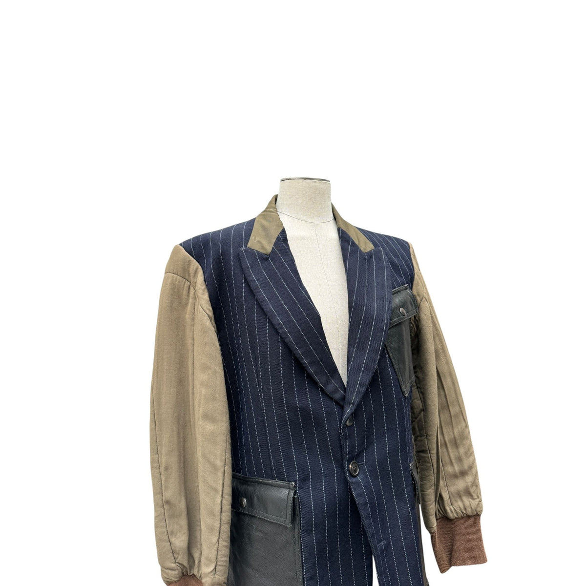 FW2001 Line 10 Navy Pinstripe Hybrid Blazer Jacket