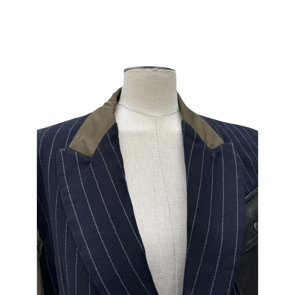 FW2001 Line 10 Navy Pinstripe Hybrid Blazer Jacket